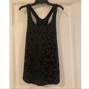 Gray and black print lulu tank